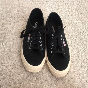 Black superga basic sneakers